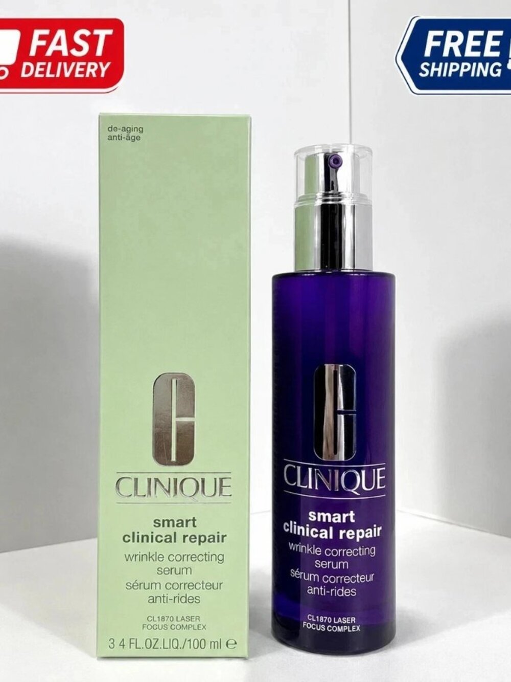 **Clinique Smart Clinical Repair Wrinkle Correcting Serum – 100ml New**